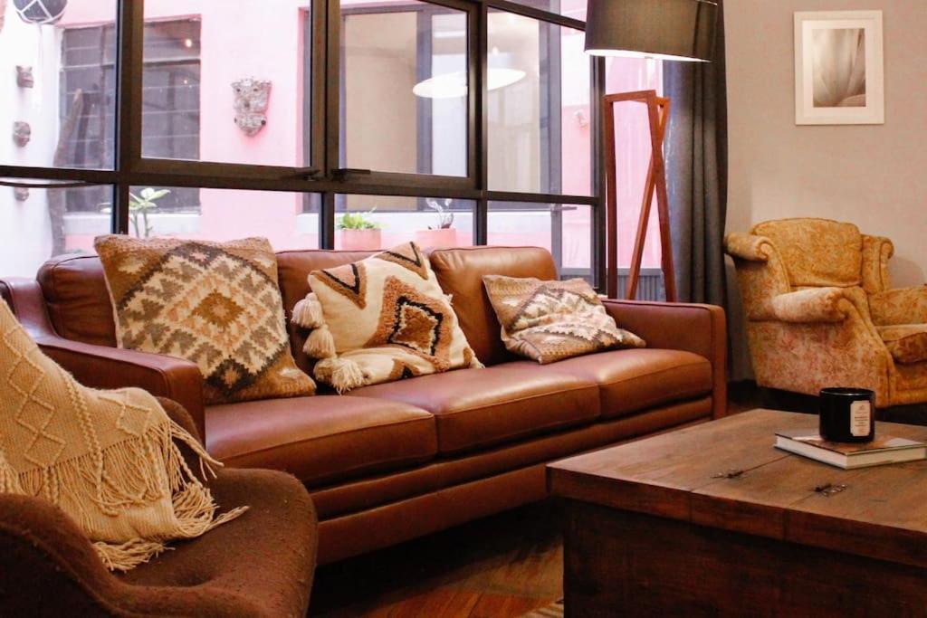 New Mex Inspired Bo-Ho Chic Apartment With Private Patio And Roof Terrace Mexico City Exterior photo